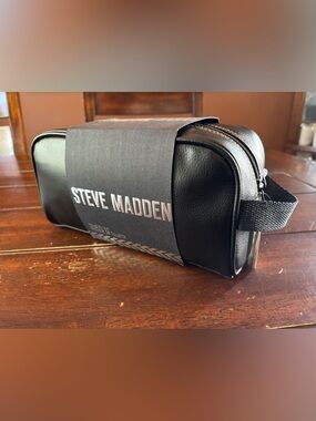 Steve Madden Black Travel Toiletry Kit